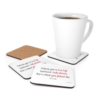 Corkwood Coaster Set - Ann Landers Quote