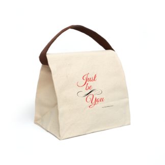 Canvas Lunch Bag With Strap - Just Be You - Red